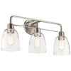 Meller 24.25 in. 3-Light Brushed Nickel Bathroom Vanity Light with Clear Glass by KICHLER -Kichler Sales brushed nickel kichler vanity lighting 55102ni 64 1000