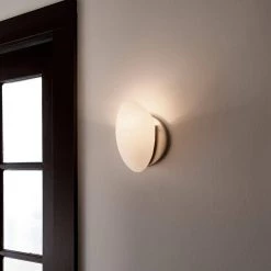 Swiss Passport 1-Light Brushed Nickel Bathroom Indoor Wall Sconce with Satin Etched Cased Opal Glass Shade by KICHLER -Kichler Sales brushed nickel kichler vanity lighting 6520ni 76 1000