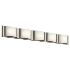 Bretto 37.36 in. Brushed Nickel Integrated LED Linear Bathroom Vanity Light Bar by KICHLER