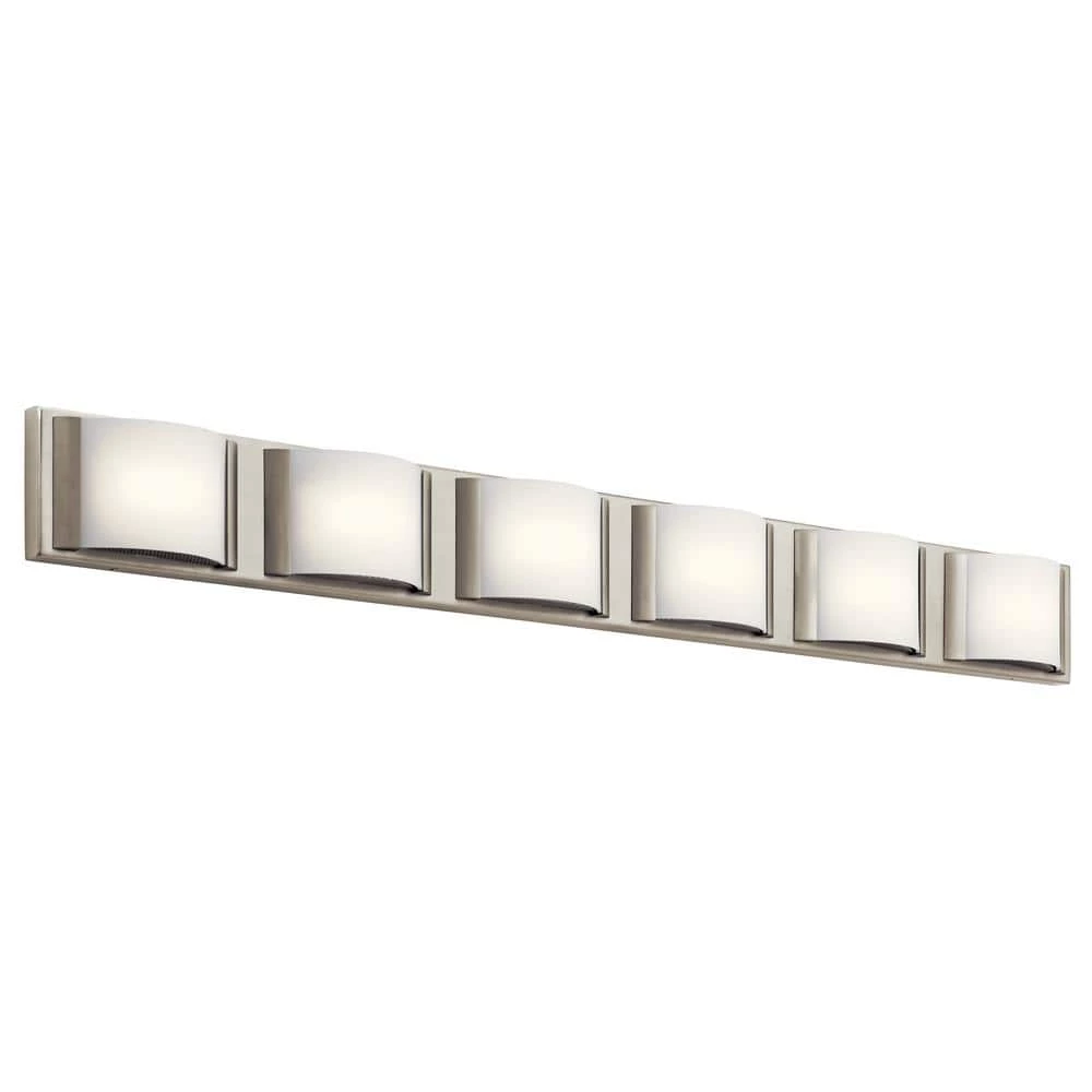 Bretto 44.84 in. Brushed Nickel Integrated LED Linear Bathroom Vanity Light Bar by KICHLER 3 Bretto 44.84 in. Brushed Nickel Integrated LED Linear Bathroom Vanity Light Bar by KICHLER