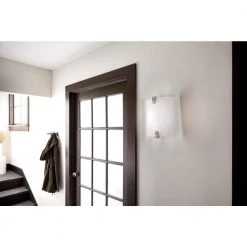 Independence 16-Watt Brushed Nickel Integrated LED Hallway Indoor Wall Sconce by KICHLER -Kichler Sales brushed nickel kichler wall sconces 10795niled 4f 1000