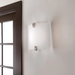 Independence 16-Watt Brushed Nickel Integrated LED Hallway Indoor Wall Sconce by KICHLER -Kichler Sales brushed nickel kichler wall sconces 10795niled 76 1000