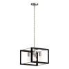 Chatwin 4-Light Brushed Nickel with Black Rectangular Pendant with Cube Shade by KICHLER -Kichler Sales brushed nickel with black kichler chandeliers 82387 64 1000