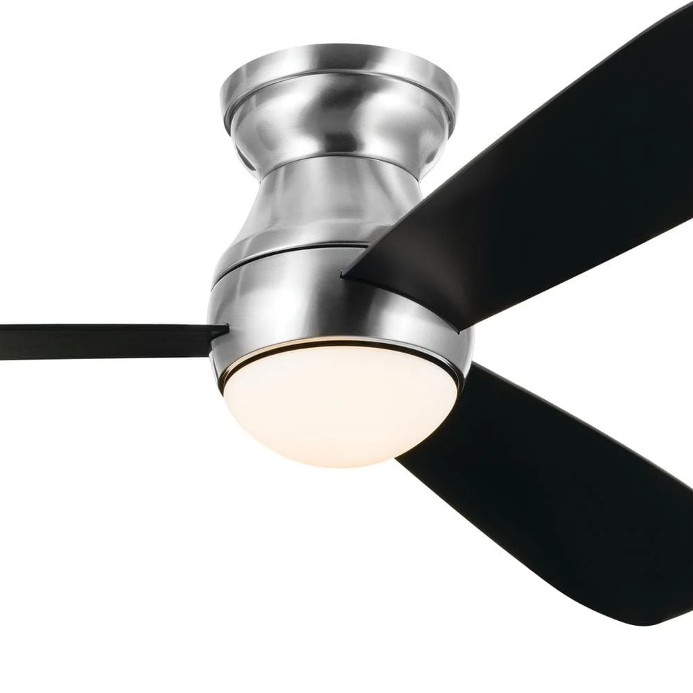 Bead 54 in. Integrated LED Indoor Brushed Stainless Steel Flush Mount Ceiling Fan with Remote by KICHLER 8 Bead 54 in. Integrated LED Indoor Brushed Stainless Steel Flush Mount Ceiling Fan with Remote by KICHLER - Image 6