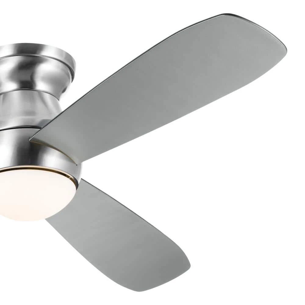 Bead 54 in. Integrated LED Indoor Brushed Stainless Steel Flush Mount Ceiling Fan with Remote by KICHLER 6 Bead 54 in. Integrated LED Indoor Brushed Stainless Steel Flush Mount Ceiling Fan with Remote by KICHLER - Image 4