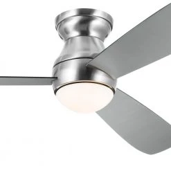 Bead 54 in. Integrated LED Indoor Brushed Stainless Steel Flush Mount Ceiling Fan with Remote by KICHLER 13 Bead 54 in. Integrated LED Indoor Brushed Stainless Steel Flush Mount Ceiling Fan with Remote by KICHLER -Kichler Sales brushed stainless steel kichler ceiling fans with lights 300315bss c3 1000