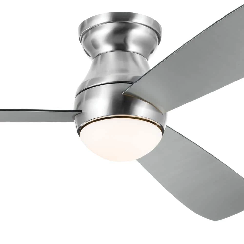 Bead 54 in. Integrated LED Indoor Brushed Stainless Steel Flush Mount Ceiling Fan with Remote by KICHLER 5 Bead 54 in. Integrated LED Indoor Brushed Stainless Steel Flush Mount Ceiling Fan with Remote by KICHLER - Image 3