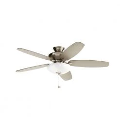 Renew Select 52 in. LED Indoor Brushed Stainless Steel Dual Mount Ceiling Fan with Pull Chain by KICHLER 15 Renew Select 52 in. LED Indoor Brushed Stainless Steel Dual Mount Ceiling Fan with Pull Chain by KICHLER -Kichler Sales brushed stainless steel kichler ceiling fans with lights 330161bss 4f 1000