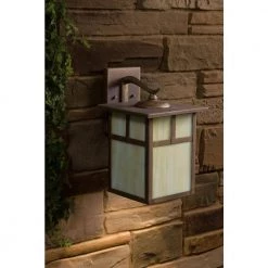 Alameda 11.5 in. 1-Light Canyon View Outdoor Light Wall Sconce with Honey Opalescent Glass (1-Pack) by KICHLER -Kichler Sales canyon view kichler outdoor sconces 9651cv 1f 1000