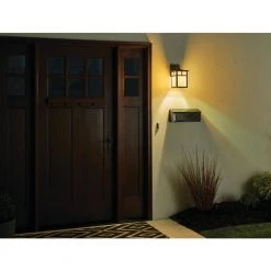 Alameda 11.5 in. 1-Light Canyon View Outdoor Light Wall Sconce with Honey Opalescent Glass (1-Pack) by KICHLER -Kichler Sales canyon view kichler outdoor sconces 9651cv 76 1000
