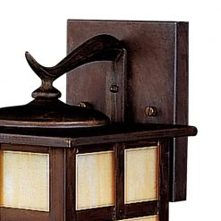 Alameda 11.5 in. 1-Light Canyon View Outdoor Light Wall Sconce with Honey Opalescent Glass (1-Pack) by KICHLER -Kichler Sales canyon view kichler outdoor sconces 9651cv c3 1000