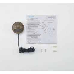 12-Volt Hardwired Centennial Brass Drop-In Deck Rail Light (1-Pack) by KICHLER -Kichler Sales centennial brass kichler deck rail lights 15477cbr 4f 1000