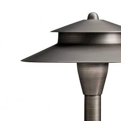 8.5 in. 12V Centennial Brass Low Voltage Weather Resistant Path Light with No Bulbs Included by KICHLER -Kichler Sales centennial brass kichler path lights 15480cbr c3 1000