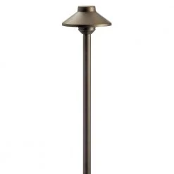 12V Centennial Brass Low Voltage Weather Resistant Stepped Dome Path Light with No Bulbs Included by KICHLER
