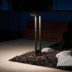 12V Textured Centennial Brass Low Voltage Weather Resistant 2 Arm Path Light with No Bulbs Included by KICHLER -Kichler Sales centennial brass kichler path lights 15844cbr 40 1000