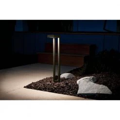 12V Textured Centennial Brass Low Voltage Weather Resistant 2 Arm Path Light with No Bulbs Included by KICHLER -Kichler Sales centennial brass kichler path lights 15844cbr fa 1000