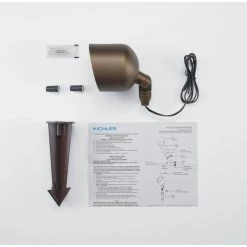 PAR36 12-Volt Centennial Brass Low Voltage Outdoor Weather Resistant Drop-In Spotlight with No Bulbs Included by KICHLER -Kichler Sales centennial brass kichler spotlights 15487cbr 4f 1000