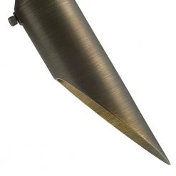 Long Cowl 12-Volt Centennial Brass Low Voltage Outdoor Weather Resistant Drop-In Spotlight with No Bulbs Included by KICHLER -Kichler Sales centennial brass kichler spotlights 15494cbr c3 1000