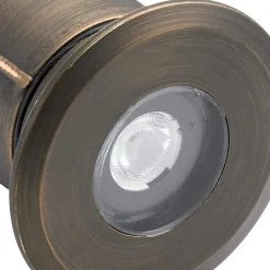 MR8 Recessed Centennial Brass 12-Volt Low Voltage Weather Resistant Well Light Drop-In with No Bulbs Included by KICHLER -Kichler Sales centennial brass kichler well lights 15490cbr 1f 1000