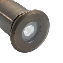 MR8 Recessed Centennial Brass 12-Volt Low Voltage Weather Resistant Well Light Drop-In with No Bulbs Included by KICHLER -Kichler Sales centennial brass kichler well lights 15490cbr 4f 1000