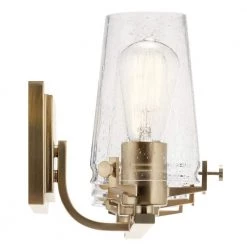 Alton 24 in. 3-Light Champagne Bronze Bathroom Vanity Light with Clear Seeded Glass by KICHLER -Kichler Sales champagne bronze kichler vanity lighting 45297cpz 4f 1000