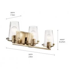 Alton 24 in. 3-Light Champagne Bronze Bathroom Vanity Light with Clear Seeded Glass by KICHLER -Kichler Sales champagne bronze kichler vanity lighting 45297cpz 66 1000