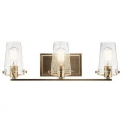 Alton 24 in. 3-Light Champagne Bronze Bathroom Vanity Light with Clear Seeded Glass by KICHLER -Kichler Sales champagne bronze kichler vanity lighting 45297cpz c3 1000