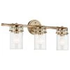 Brinley 24 in. 3-Light Champagne Bronze Bathroom Vanity Light with Clear Glass by KICHLER -Kichler Sales champagne bronze kichler vanity lighting 45689cpz 64 1000