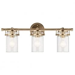 Brinley 24 in. 3-Light Champagne Bronze Bathroom Vanity Light with Clear Glass by KICHLER 13 Brinley 24 in. 3-Light Champagne Bronze Bathroom Vanity Light with Clear Glass by KICHLER -Kichler Sales champagne bronze kichler vanity lighting 45689cpz c3 1000