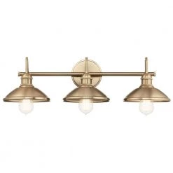 Clyde 26.5 in. 3-Light Champagne Bronze Bathroom Vanity Light by KICHLER -Kichler Sales champagne bronze kichler vanity lighting 45945cpz c3 1000