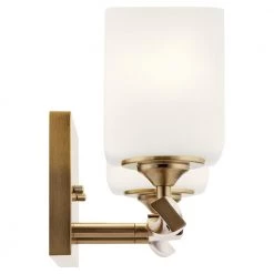 Marette 13.5 in. 2-Light Champagne Bronze Bathroom Vanity Light with Satin Etched Cased Opal Glass by KICHLER -Kichler Sales champagne bronze kichler vanity lighting 55001cpz 4f 1000