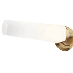 Truby 25.75 in. 2-Light Champagne Bronze Bathroom Vanity Light with Satin Etched Cased Opal Glass by KICHLER 10 Truby 25.75 in. 2-Light Champagne Bronze Bathroom Vanity Light with Satin Etched Cased Opal Glass by KICHLER -Kichler Sales champagne bronze kichler vanity lighting 55075cpz 1f 1000