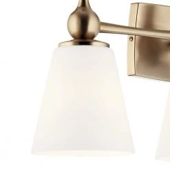 Cosabella 24 in. 3-Light Champagne Bronze Bathroom Vanity Light with Satin Etched Cased Opal Glass by KICHLER -Kichler Sales champagne bronze kichler vanity lighting 55092cpz 1f 1000