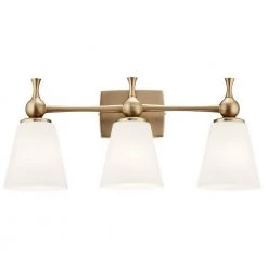 Cosabella 24 in. 3-Light Champagne Bronze Bathroom Vanity Light with Satin Etched Cased Opal Glass by KICHLER -Kichler Sales champagne bronze kichler vanity lighting 55092cpz c3 1000