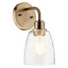 Meller 11.25 in. 1-Light Champagne Bronze Bathroom Indoor Wall Sconce with Clear Glass by KICHLER -Kichler Sales champagne bronze kichler vanity lighting 55100cpz 64 1000