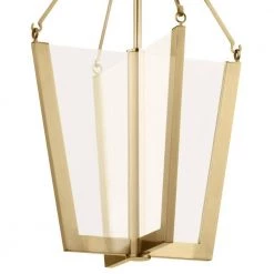 Calters 19.75 in. Integrated LED Champagne Gold Contemporary Kitchen Pendant Hanging Light by KICHLER -Kichler Sales champagne gold kichler chandeliers 52291cgled 1f 1000