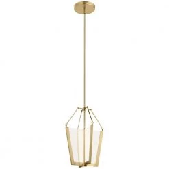 Calters 19.75 in. Integrated LED Champagne Gold Contemporary Kitchen Pendant Hanging Light by KICHLER