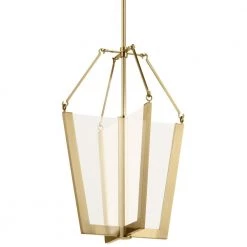 Calters 19.75 in. Integrated LED Champagne Gold Contemporary Kitchen Pendant Hanging Light by KICHLER -Kichler Sales champagne gold kichler chandeliers 52291cgled c3 1000