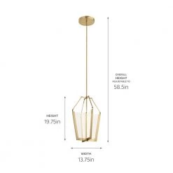 Calters 19.75 in. Integrated LED Champagne Gold Contemporary Kitchen Pendant Hanging Light by KICHLER -Kichler Sales champagne gold kichler chandeliers 52291cgled fa 1000