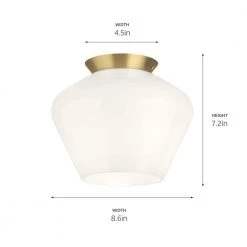 Kelce 8.6 in. 1-Light Champagne Gold Flush Mount by KICHLER -Kichler Sales champagne gold kichler flush mount lights 38270 4f 1000