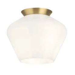 Kelce 8.6 in. 1-Light Champagne Gold Flush Mount by KICHLER
