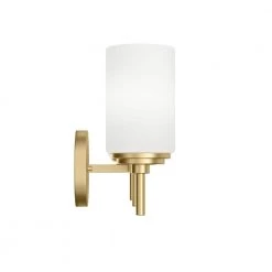 Zagara 22 in. 3-Light Champagne Gold Vanity Light with Satin Etched Cased Opal Glass Shades by KICHLER -Kichler Sales champagne gold kichler vanity lighting 37531 4f 1000