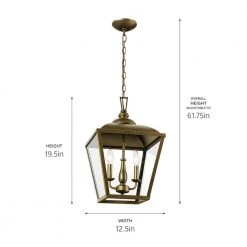 Dame 2-Light Character Bronze Vintage Lantern Foyer Pendant Hanging Light with Clear Glass by KICHLER 15 Dame 2-Light Character Bronze Vintage Lantern Foyer Pendant Hanging Light with Clear Glass by KICHLER -Kichler Sales character bronze kichler chandeliers 52474chz 44 1000