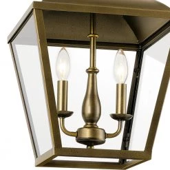 Dame 2-Light Character Bronze Vintage Lantern Foyer Pendant Hanging Light with Clear Glass by KICHLER 13 Dame 2-Light Character Bronze Vintage Lantern Foyer Pendant Hanging Light with Clear Glass by KICHLER -Kichler Sales character bronze kichler chandeliers 52474chz 4f 1000
