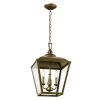Dame 2-Light Character Bronze Vintage Lantern Foyer Pendant Hanging Light with Clear Glass by KICHLER -Kichler Sales character bronze kichler chandeliers 52474chz 64 1000