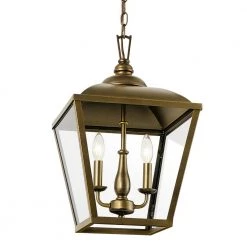 Dame 2-Light Character Bronze Vintage Lantern Foyer Pendant Hanging Light with Clear Glass by KICHLER 12 Dame 2-Light Character Bronze Vintage Lantern Foyer Pendant Hanging Light with Clear Glass by KICHLER -Kichler Sales character bronze kichler chandeliers 52474chz c3 1000