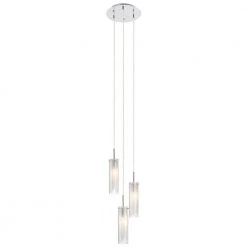 Elan Krysalis 3-Light Chrome Traditional Kitchen Spiral Cluster Pendant Hanging Light by KICHLER