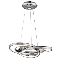 Elan Destiny 100-Watt Integrated LED Chrome Contemporary Dining Room Hanging Light Pendant by KICHLER