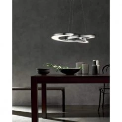 Elan Destiny 100-Watt Integrated LED Chrome Contemporary Dining Room Hanging Light Pendant by KICHLER -Kichler Sales chrome kichler chandeliers 83619 c3 1000
