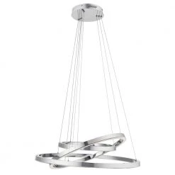Elan Opus 100-Watt Integrated LED Chrome Contemporary Dining Room Hanging Light Pendant by KICHLER -Kichler Sales chrome kichler chandeliers 83863 c3 1000